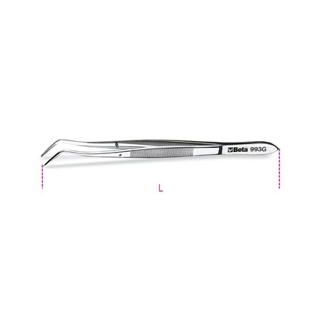 Beta Pin Spring Tweezer Curved End 9930030